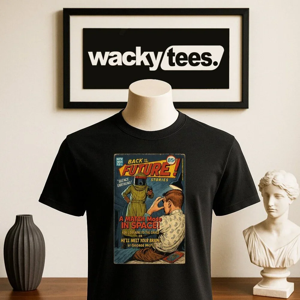 Back to The Future Stories A Match Made in Space McFly Comic Graphic Tee Shirt - Picture 1 of 4